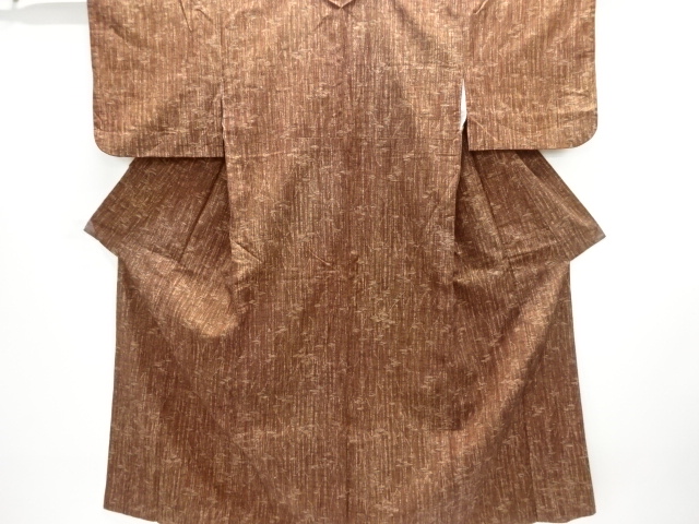 JAPANESE KIMONO / TSUMUGI / WOVEN FLOWER BRANCH